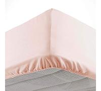 Douceur d'Intérieur, Drap Housse (140 x 190 cm) Oscar Nude, Microfibre Unie