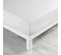 Drap Housse en Coton Linette 160x200cm Blanc