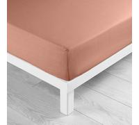 Douceur d'Intérieur Drap-housse Lina 180 x 200 cm 100% coton 57 fils bonnet 30 cm Blush