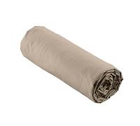 douceur d'intérieur, Drap Housse (180 x 200 cm) Percaline Sable, 100% Percale de Coton
