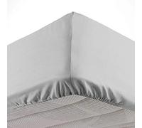 Drap housse 90 x 190 cm bonnet 30 cm Microfibre Oscar Gris Clair Gris G