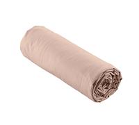 Douceur d'Intérieur Drap Housse Percaline 90 x 190 cm Percale de coton Nude