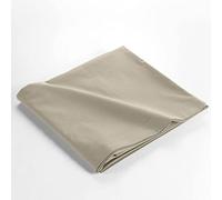 Douceur d'Intérieur, Drap Plat 1 Personne (180 x 290 cm) Biolina Taupe, 100% Coton Bio