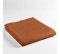 Douceur d'Intérieur, Drap Plat 100% Coton, 180 x 290 cm, Lina, Caramel, 1 Personne, Doux, Léger, Confortable, Facile d'entretien