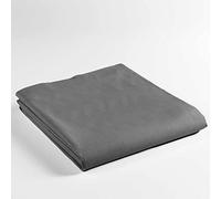 douceur d'intérieur, Drap Plat (180 x 290 cm) Lina Anthracite, 100% Coton