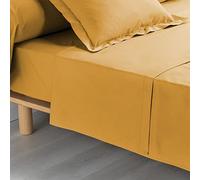 Douceur d'Intérieur Drap plat Percaline 240 x 300 cm Percale de coton Miel