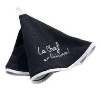 Douceur d'intérieur - Essuie-main rond Chef en cuisine - Noir - Douceur d'intérieur Noir G