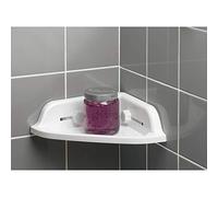Douceur d'Intérieur, Etagère de Douche à Ventouses (25 x 25 x 7 cm) Blanc, Plastique Uni