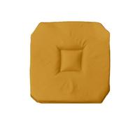 Douceur d'Intérieur, Galette 4 Rabats (40 x 40 x 3 cm) Essentiel Ocre, Polyester Uni