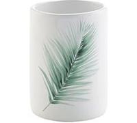Douceur d'intérieur - Gobelet de salle de bain Varadero en céramique - Blanc et vert - Varadero Douceur d'intérieur Blanc G
