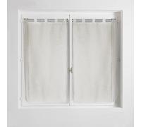Douceur d'Intérieur Haltona Paire Droite Passants Effet Lin Tisse Haltona Polyester, Naturel, 160x60 cm