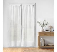 Douceur d'Intérieur Haltona Paire Droite Passe Tringle Effet Lin Tisse Haltona, Polyester, Gris, 240x70 cm