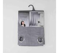 Douceur d'Intérieur Haltona Panneau A Oeillets Effet Lin Tisse Haltona Polyester, Gris, 240x140 cm