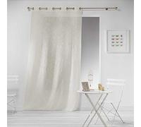 Douceur d'Intérieur Haltona Panneau A Oeillets Effet Lin Tisse Haltona Polyester, Naturel, 280x140 cm