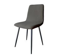 Douceur d'Intérieur, Housse de Chaise Scandinave Extensible, Sacha, Gris | Anthracite, 40-50 cm, tissu gaufré, facile à installer, pour décoration de salon, salle à manger et cuisine