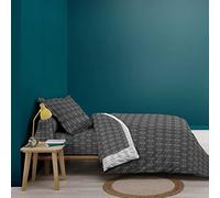 Douceur d'Intérieur Housse de couette Aristide 140 x 200 cm 100% coton Anthracite