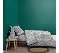 douceur d'intérieur, Housse de Couette (140 x 200 cm) Botania Gris, 100% Coton