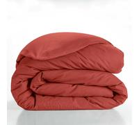 Douceur d'Intérieur, Housse de Couette (240 x 220 cm) Lina Terracotta, 100% Coton