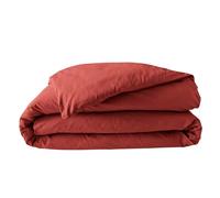 Douceur d'Intérieur – Housse de couette Percaline 240x220 cm 100% percale de coton Terracotta