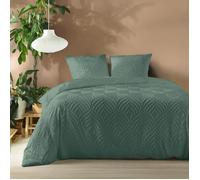 Douceur d'Intérieur – Parure de lit 3 pièces Heltie Cèdre 240x220 cm Microfibre tuftée