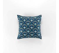 douceur d'intérieur, Housse de Coussin (45 x 45 cm) Come Bleu, Microfibre Imprimée