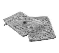 Douceur d'intérieur - Lot de 2 gants de toilette OCALA - Eponge ciselée unie 450 g/m² - 15 x 21 cm - Gris clair - OCALA Douceur d'intérieur Gris clair G