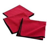 Douceur d'intérieur - Lot de 3 serviettes de table en coton recy naïs - Bordeaux - Douceur d'intérieur Rouge G