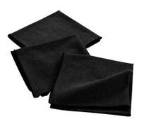 Douceur d'intérieur - Lot de 3 serviettes de table en coton recy naïs - Noir - Douceur d'intérieur Noir G