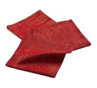 Douceur d'intérieur - Lot de 3 serviettes fils métallisés 40 x 40 cm - Rouge et or - Douceur d'intérieur Rouge G