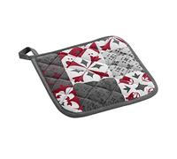 Manique de Cuisine Credence 19cm Gris & Rouge