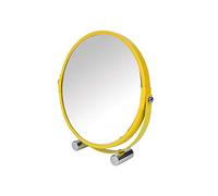 douceur d'intérieur, Miroir à Poser Double Face (Diamètre 17 cm) Vitamine Miel, Métal