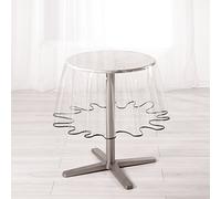 Nappe Ronde Transparente Ourlet Coloré