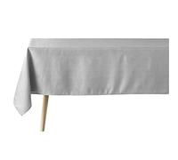 Douceur d'Intérieur, Nappe de Fête Rectangle (140 x 300 cm) Etoiles Gris/Argent, Jacquard Fils Métallisés