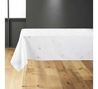 Nappe à Motifs Sapin 150x300cm Blanc & Argent
