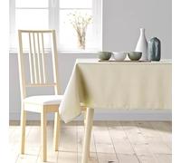 Douceur d'Intérieur, Nappe Rectangle (140 x 200 cm) Essentiel Naturel, Polyester Uni