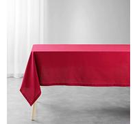 Douceur d'Intérieur Nappe rectangulaire Charline 140 x 240 cm coton uni Rouge
