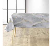 Nappe Toile Cirée Marbrelle 140x240cm Gris