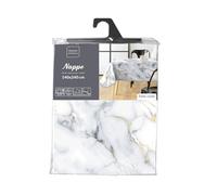 Nappe Toile cirée rectangulaire - 140 x 240 cm - Marquina métallisé - Gris