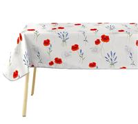 Douceur d'Intérieur, Nappe Rectangle (140 x 240 cm) Sisteron Blanc, PVC Textilia