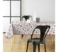 Douceur d'Intérieur Nappe toile cirée rectangulaire Suzette PVC imprimé 140 x 240 cm Naturel