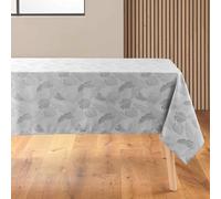 Douceur d'Intérieur, Nappe Rectangle (140 x 250 cm) Enola Gris, Jacquard Enduit