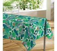 Douceur d'Intérieur – Nappe toile cirée Carlita – 140×300 cm – Blanc – PVC imprimé, imperméable