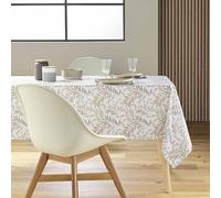 Paris Prix Nappe rectangulaire Nedelia – antitache, polyester imprimé 145 x 240 cm Naturel