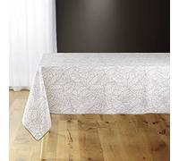 Douceur d'Intérieur Nappe rectangulaire Solea en polyester imprimé 150 x 240 cm Blanc