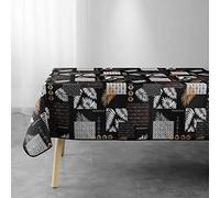 Nappe Imprimée Olenna 150x300cm Noir