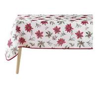 Douceur d'intérieur - Nappe rectangulaire antitache et infroissable imprimé Amaryllis - L. 150 x l. 240 cm - Multicolore - Douceur d'intérieur Blanc G