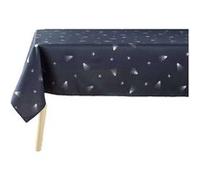 Douceur d'intérieur - Nappe rectangulaire antitache et infroissable imprimé Sapins - L. 150 x l. 240 cm - Bleu et argent - Douceur d'intérieur Bleu foncé G
