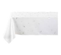 Douceur d'intérieur - Nappe rectangulaire antitache et infroissable Sapins - 150 x 240 cm - Blanc et argent - Sapins Douceur d'intérieur Blanc G