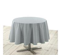 Douceur d'Intérieur, Nappe Ronde (Ø 160 cm) Mini Vichy Sauge, PVC Imprimé