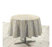 Nappe Imprimé Métallisé Eclipse 180cm Blanc